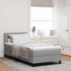 vidaXL Boxspringbett mit Matratze Hellgrau 80 x 200 cm Stoff