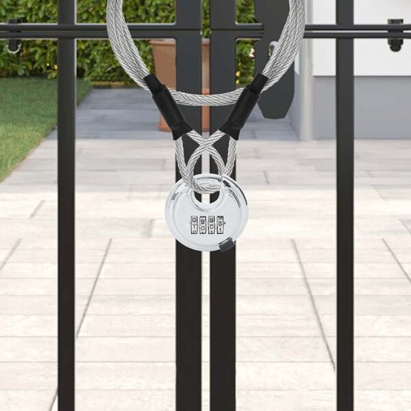 vidaXL Diskusschl&ouml;sser mit Schl&uuml;sseln 12 pcs Silber 7 x 2,3 x 7 cm