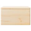 vidaXL Holzkiste mit Deckel und Griffen 40x30x23 cm Massivholz Kiefer