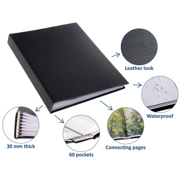 rillstab Sichtbuch A4 80 H&uuml;llen Schwarz