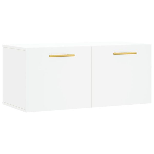 vidaXL Wandschrank Weiß 80x36,5x35 cm Holzwerkstoff