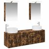 vidaXL Badezimmerschrank-Set 5 pcs Ger&auml;ucherte Eiche Holzwerkstoff