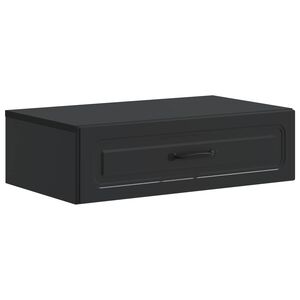 vidaXL Wandmontierter Beistelltisch Schwarz 59 x 34,5 x 17 cm