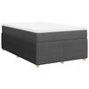 vidaXL Boxspringbett mit Matratze Dunkelgrau 120x200 cm Stoff