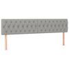 vidaXL LED Kopfteil Hellgrau 180x7x78/88 cm Stoff