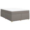 vidaXL Boxspringbett mit Matratze Taupe 140x200 cm Stoff