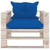 vidaXL 6-tlg. Garten-Lounge-Set aus Paletten mit Kissen Kiefernholz