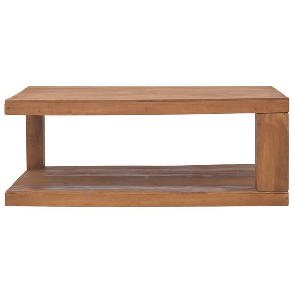 vidaXL Couchtisch 90x50x35 cm Teak Massivholz