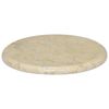 vidaXL Tischplatte Creme &Oslash;40x2,5 cm Marmor