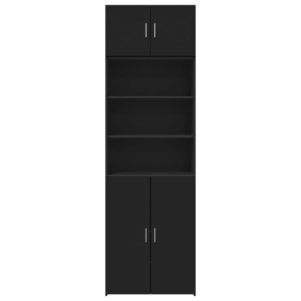 vidaXL Hochschrank Schwarz 70x42,5x225 cm Holzwerkstoff