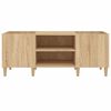 vidaXL Schallplattenschrank Sonoma-Eiche 121 x 38 x 48 cm Holzwerkstoff