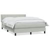 vidaXL Boxspringbett mit Matratze Hellgrau 160x210 cm Samt