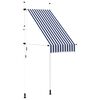 vidaXL Markise Einziehbar Handbetrieben 100 cm Blau/Wei&szlig; Gestreift