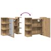 vidaXL Bad-Spiegelschrank Artisan-Eiche 80x20,5x64cm Holzwerkstoff