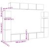 vidaXL 8-tlg. TV-Schrank-Set Wei&szlig; Holzwerkstoff
