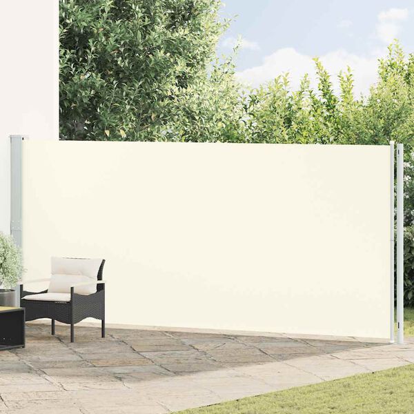 vidaXL Seitenmarkise Ausziehbar 180x600 cm Creme