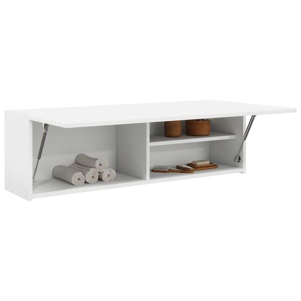 vidaXL Bad-Wandschrank Wei&szlig; 100x25x30 cm Holzwerkstoff