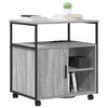 vidaXL Schrank mit Ladestation Mit Rad Graues Sonoma 61 x 46 x 67 cm