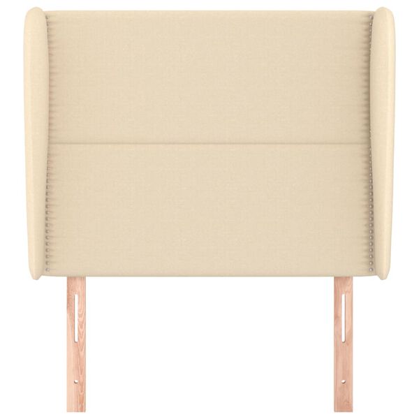 vidaXL Kopfteil mit Ohren Creme 93x23x118/128 cm Stoff