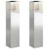 vidaXL Solar LED Weg Licht 2 stk. Warmes Wei&szlig; 18 x 18 x 80 cm