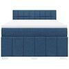 vidaXL Boxspringbett mit Matratze Blau 140x190 cm Stoff