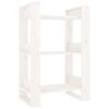 vidaXL B&uuml;cherregal/Raumteiler Wei&szlig; 60x35x91 cm Massivholz Kiefer