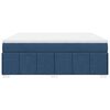 vidaXL Boxspringbett mit Matratze Blau 180x200 cm Stoff