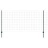 vidaXL Euro-Zaun mit Pfosten 25 x 1,2 m PVC-beschichteter Stahl Gr&uuml;n