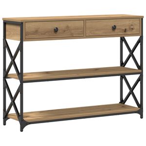 vidaXL Konsole Tisch Artisan-Eiche 100 x 28 x 75 cm