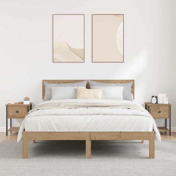 vidaXL Nachttisch 2 pcs Artisan-Eiche 34 x 35,5 x 45 cm Holzwerkstoff