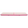 vidaXL Aufblasbare Gymnastikmatte mit Pumpe 600x100x15 cm PVC Rosa