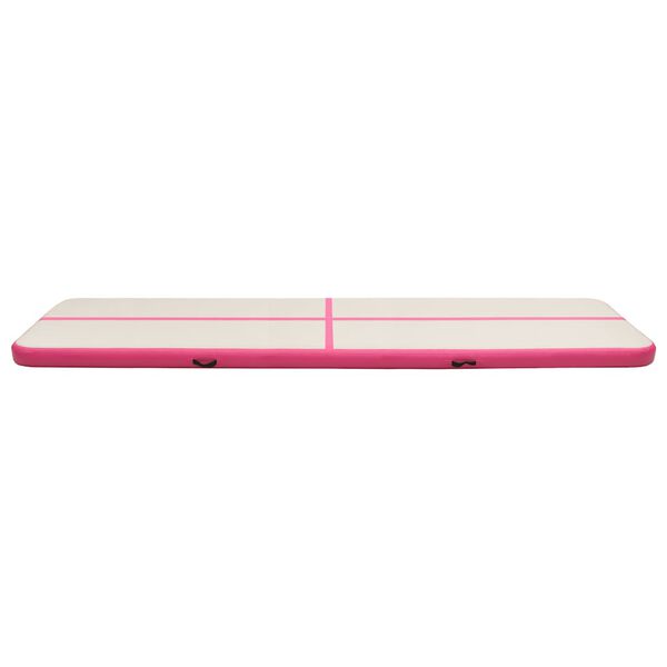 vidaXL Aufblasbare Gymnastikmatte mit Pumpe 600x100x15 cm PVC Rosa