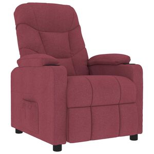 vidaXL Massagesessel Weinrot Stoff
