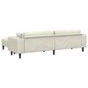 vidaXL Samt Sofa mit Kissen 3 pcs Creme 208 cm Samt