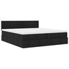 vidaXL Ottoman-Bett mit Matratzen Schwarz 160x200 cm Stoff