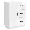 vidaXL Sideboard Hochglanz Wei&szlig; 66 x 34,5 x 87 cm Holzwerkstoff