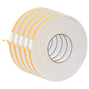 vidaXL Selbstklebendes Schaumstoffband 5 pcs Wei&szlig; 10mm x 10m CR-Schaum