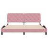 vidaXL Bettgestell ohne Matratze Rosa 180x200 cm Samt