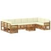 vidaXL Outdoor-Sofagarnitur 8 Stk. Natur und Creme