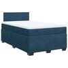 vidaXL Boxspringbett mit Matratze Dunkelblau 120x200 cm Samt