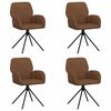 vidaXL Drehstuhl Esszimmer 4 pcs Kunstwildleder Braun 54 x 55 x 86 cm