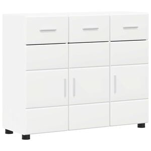 vidaXL Sideboard mit T&uuml;r FLORIN Wei&szlig; 88,5 x 30,5 x 73 cm Holzwerkstoff