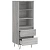 vidaXL Highboard Grau Sonoma 40x36x110 cm Holzwerkstoff
