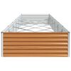 vidaXL Hochbeet Hellbraun 582 x 100 x 36 cm Verzinkter Stahl