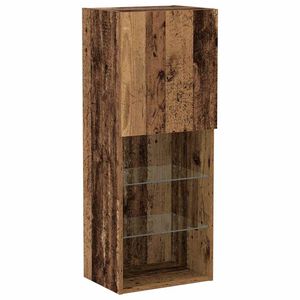 vidaXL TV-Schrankset mit LED Altholz 40,5 x 30 x 102 cm Holzwerkstoff
