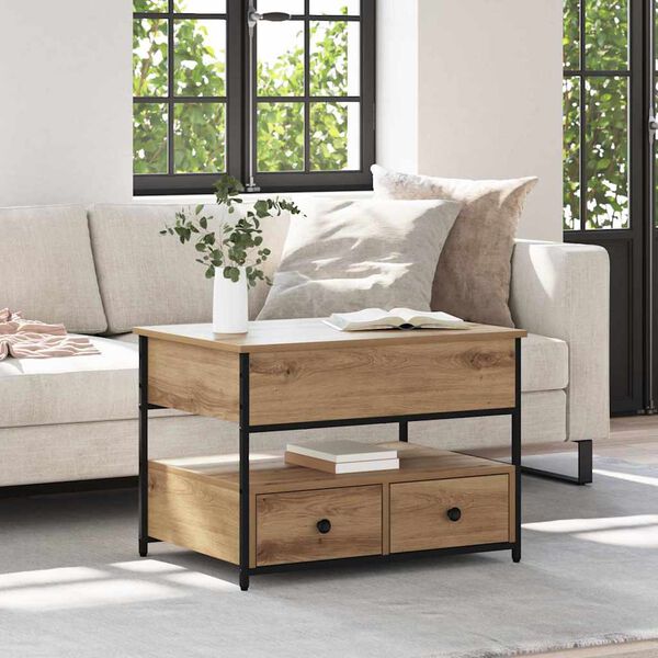 vidaXL Couchtisch Artisan-Eiche 70 x 50 x 54,5 cm Holzwerkstoff