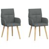 vidaXL Esszimmerst&uuml;hle 2 pcs Stoff Dunkelgrau 60 x 56 x 96 cm