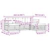 vidaXL Outdoor-Sofagarnitur mit Kissen 4 pcs Natur und Beige