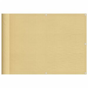 vidaXL Balkonsichtschutz Sandfarben 75x300 cm 100 % Polyester-Oxford