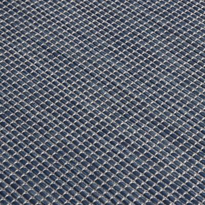 vidaXL Outdoor-Teppich Flachgewebe 80x150 cm Blau
